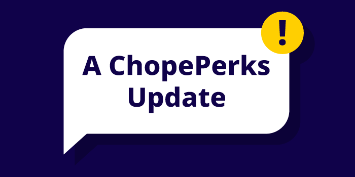 Chope Announces Redemption Suspension (until 3 November 2020) and Extension of Chope-Dollars 