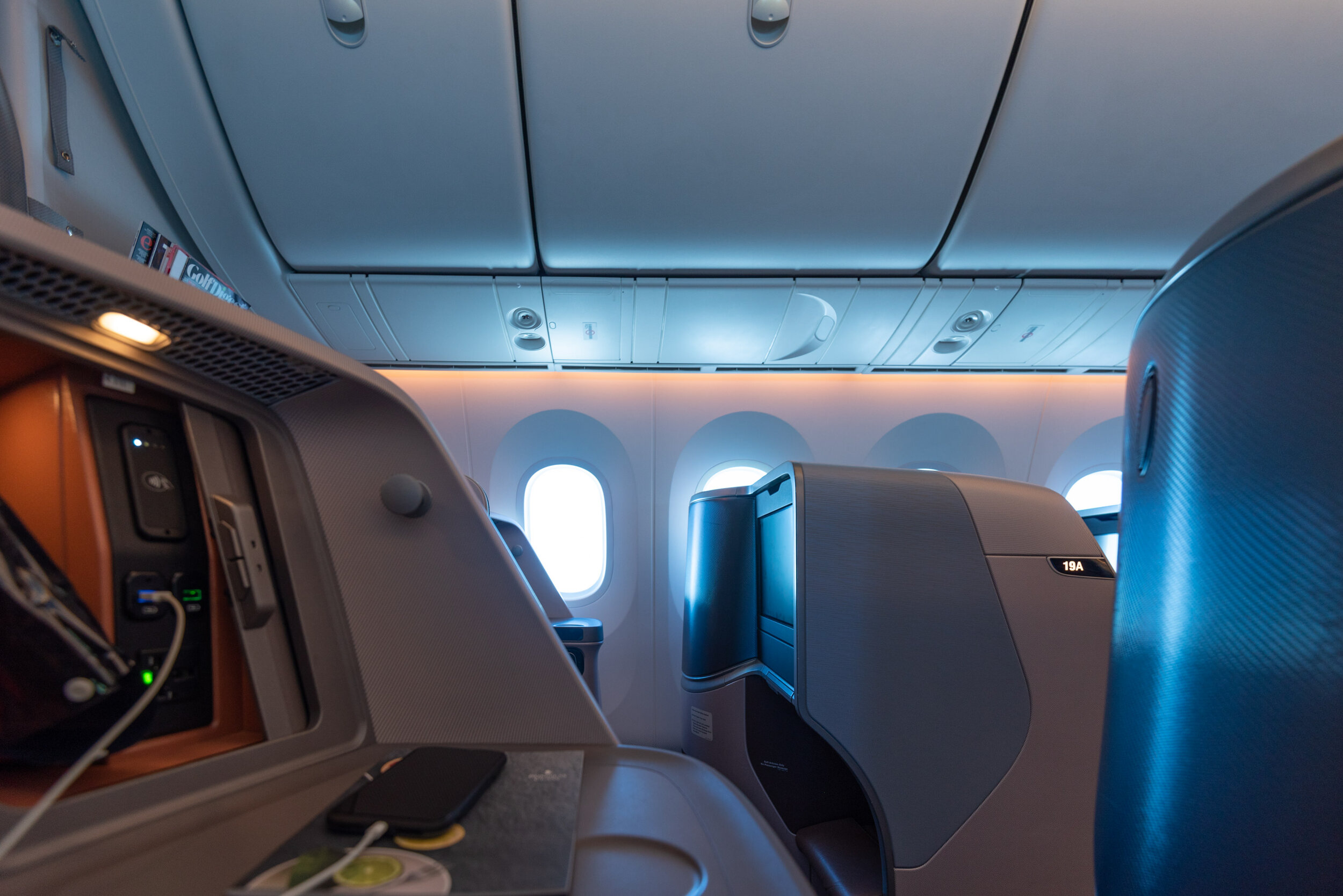 View from Seat 20D Singapore Airlines Business Class SQ877 B787-10 - TPE to SIN