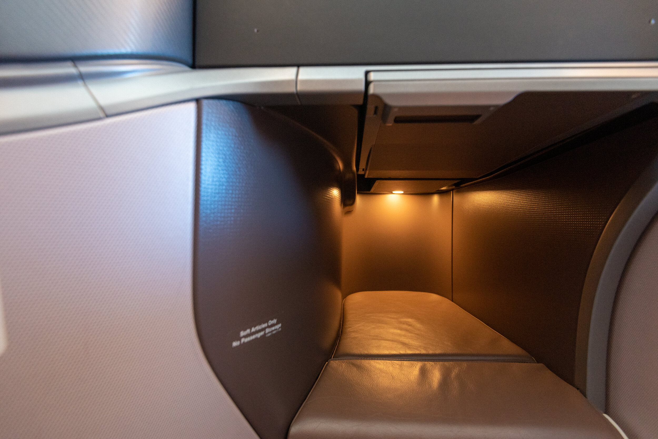 Leg Well Singapore Airlines Business Class SQ877 B787-10 - TPE to SIN