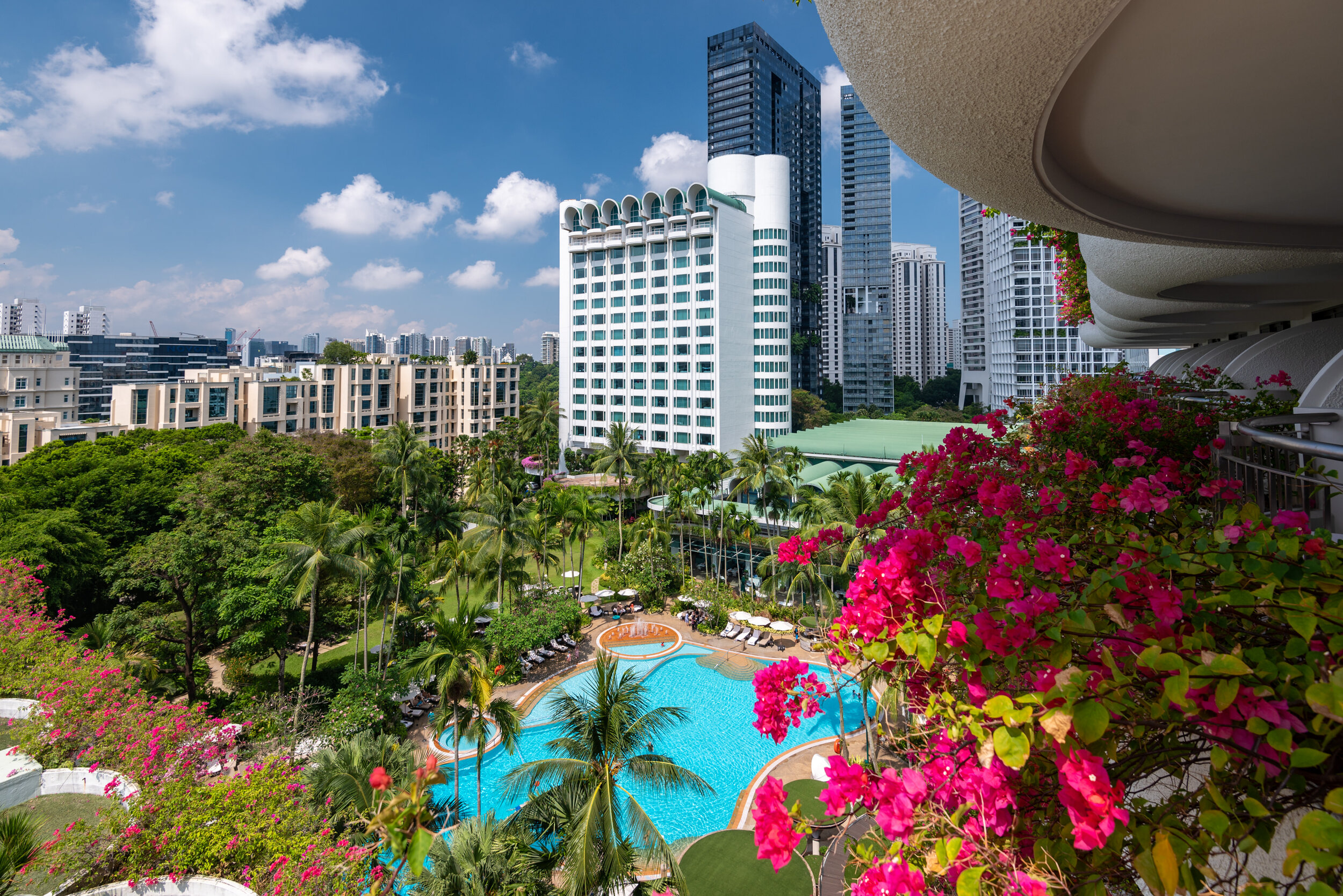 View from Balcony Garden Wing One-Bedroom Suite - Shangri-La Hotel, Singapore