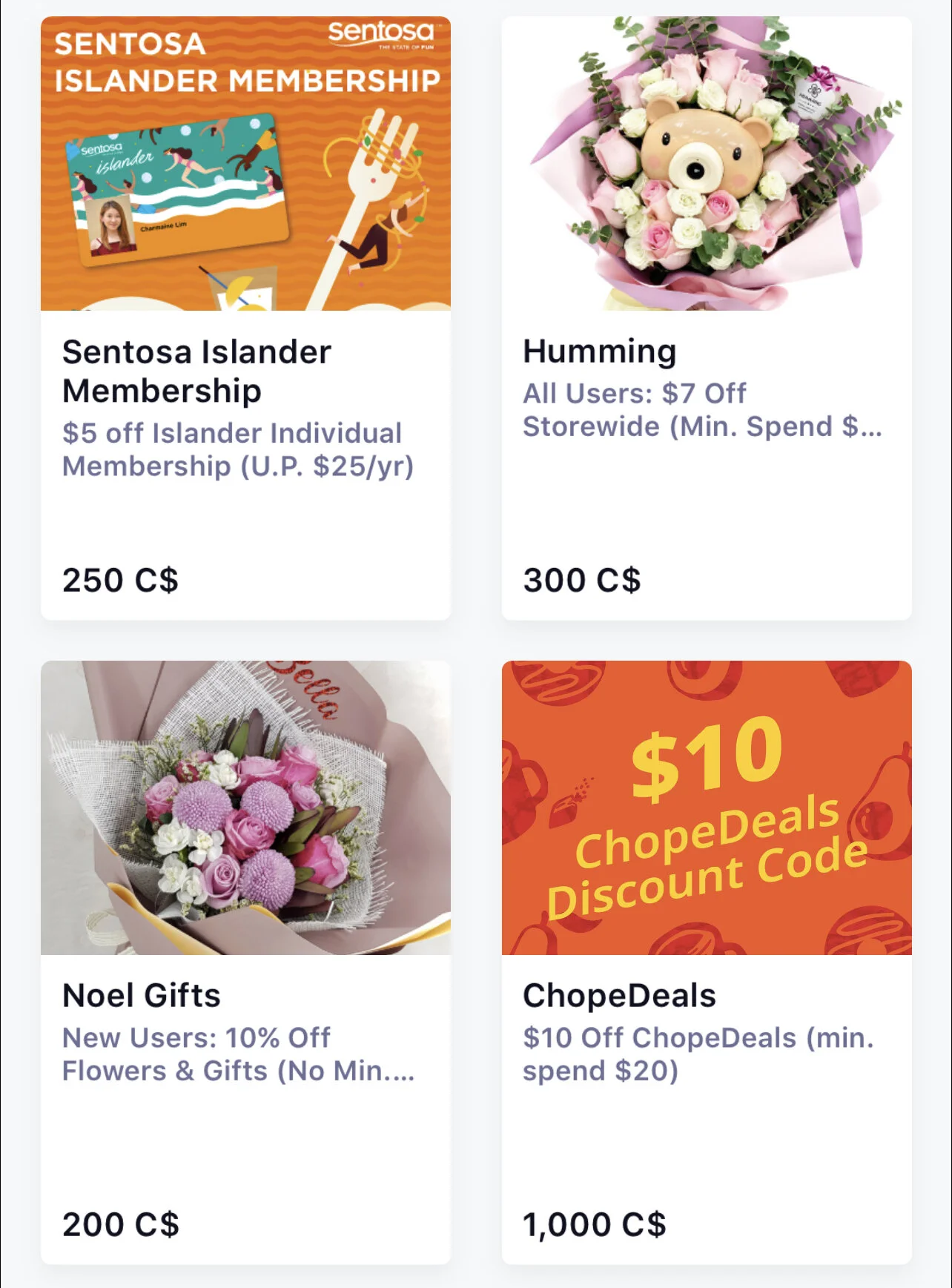 chope promo code new user