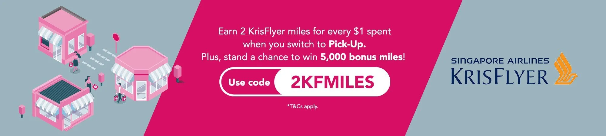25% off Pick-up Orders on Foodpanda + Double KrisFlyer Miles Through 28 February 2021