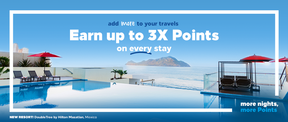 Get Up to Triple Hilton Honors Points With New More Nights, More Points Global Promotion - 3 May to 3 September 2021 (Register Now!) 