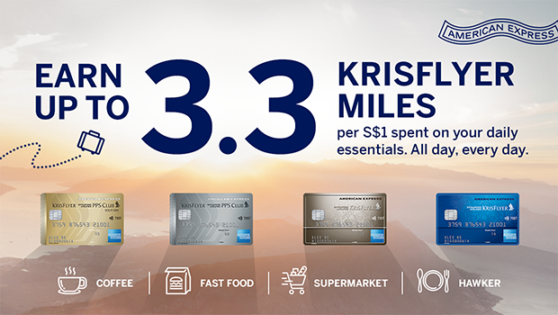 Earn Up to 3.3 Miles per Dollar on Everyday Spending With American Express at Hawker Centers and Selected Cafes, Supermarkets and Fast-Food Restaurants 
