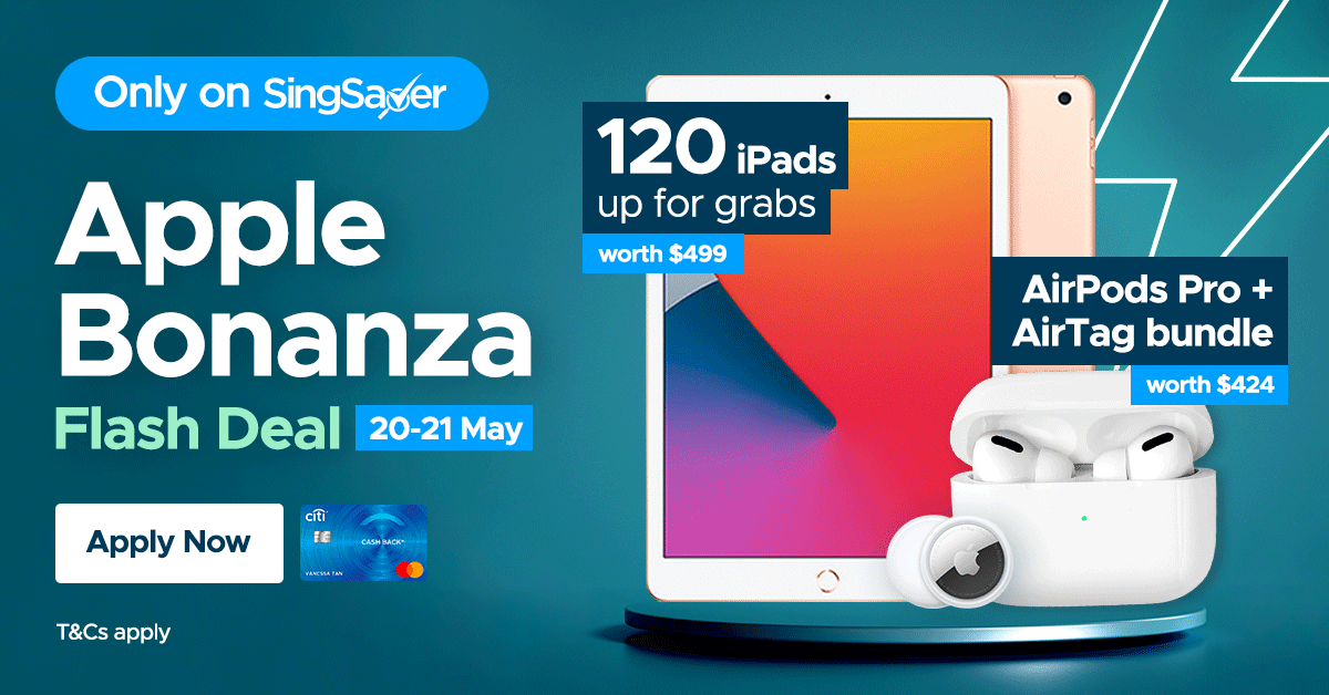 Get Brand New Apple AirTag and Apple AirPods Pro (Worth S$424) with Citi Credit Card - New Customer (17-31 May 2021)