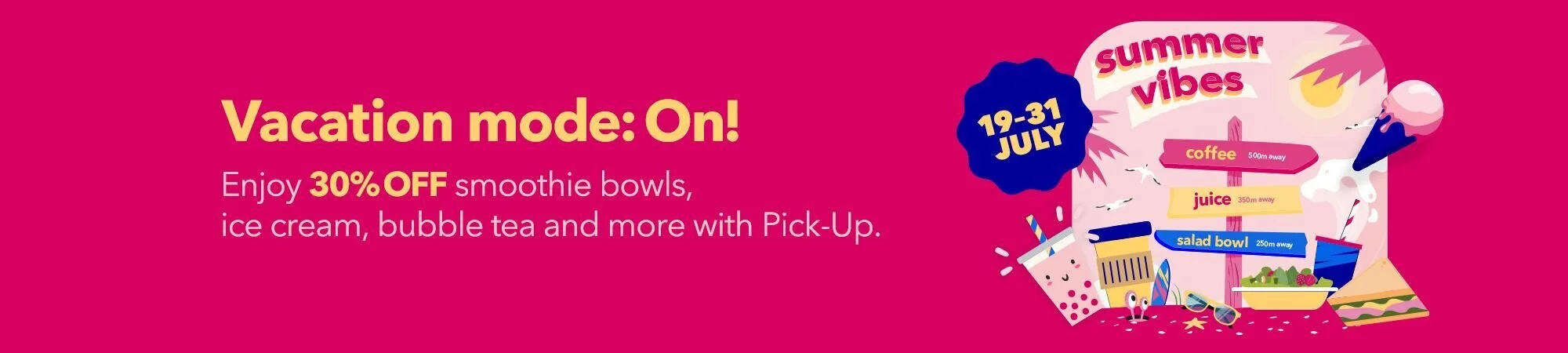 Get 30% Discount on Self Pick-up Orders Across Selected Merchants with foodpanda - 19 to 31 July 2021 Only