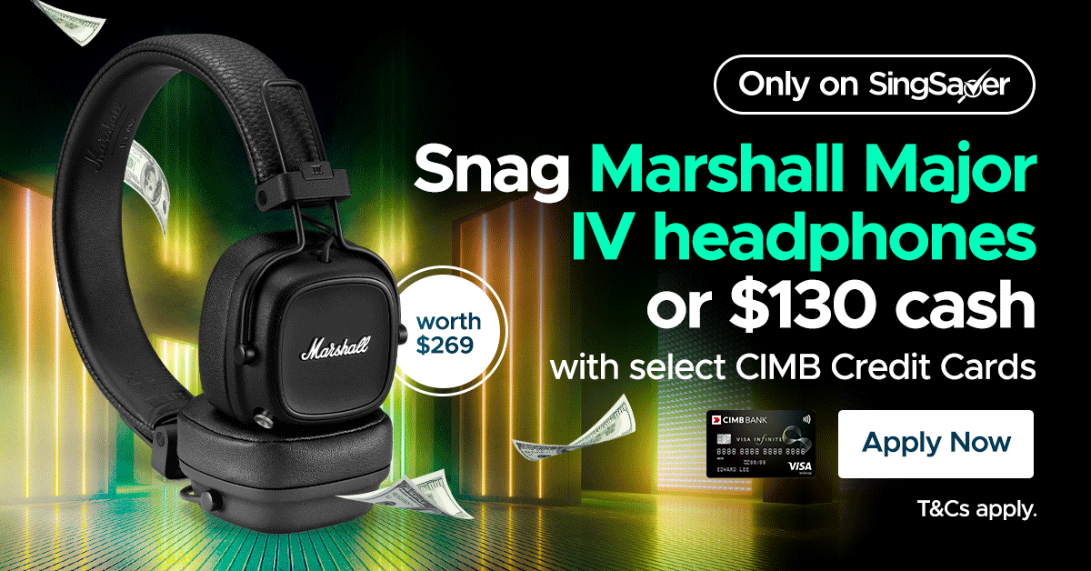 No Annual Fee (Forever!) CIMB Visa Infinite Card - New Customers Get Marshall IV Headphones (Apply Between 2-31 August 2021)