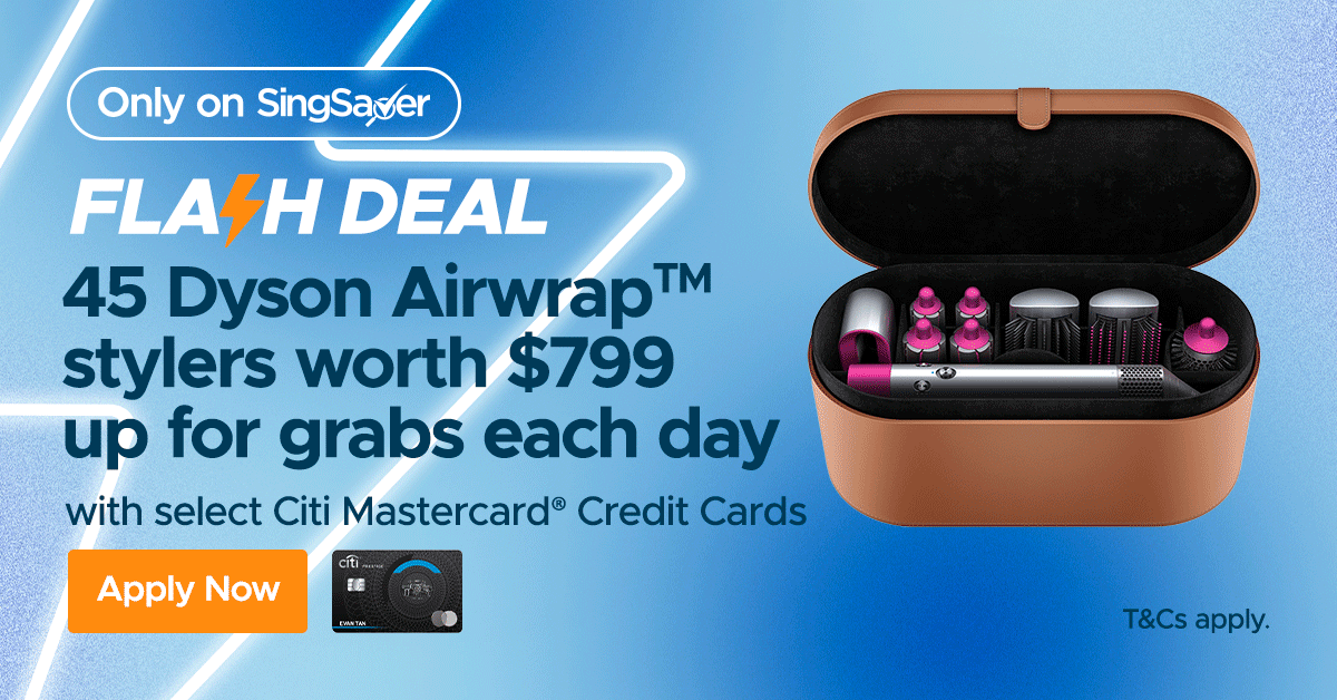 Two Days Only: Get Dyson Airwrap (worth S$799) with Citi Credit Card - First 15 New Customers at Each Time Slot (27-28 January 2022)