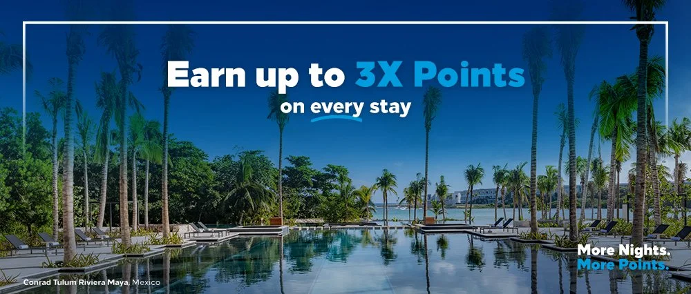 Earn up to 3X Points on Hilton Stays from 2 May - 5 September with More Nights, More Points Global Promotion - Register Now!