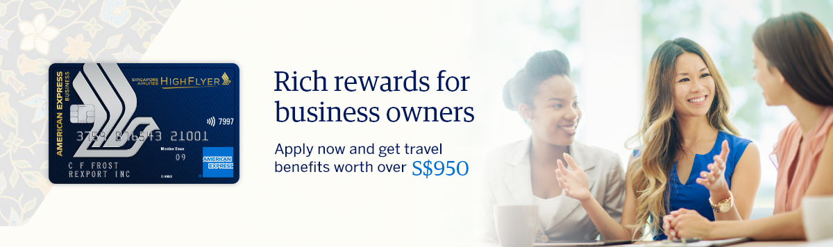 Get 40,000 Bonus HighFlyer Points with The American Express Singapore Airlines Business Credit Card - by 3 April 2023