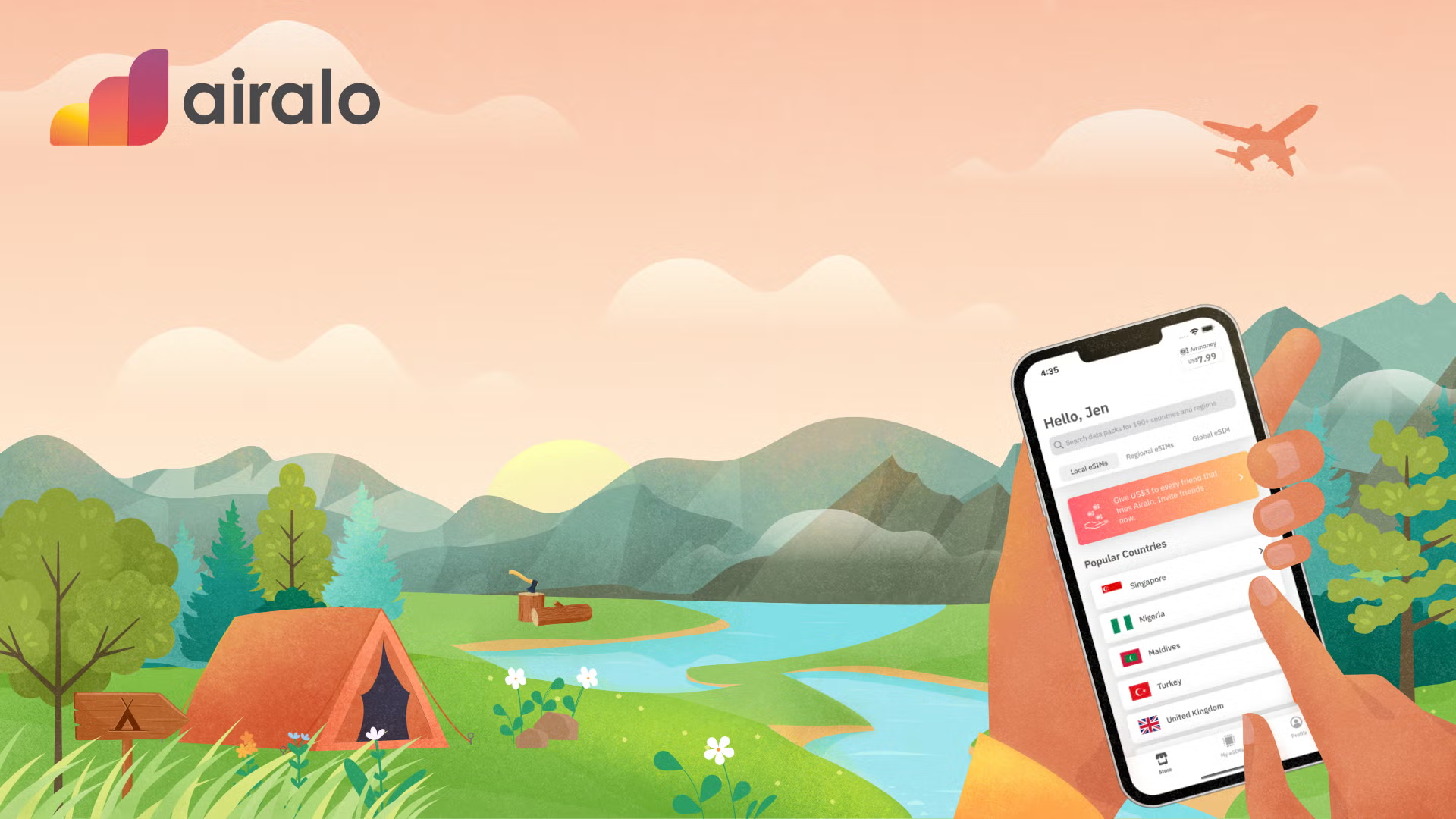 Get 10GB eSIM for Japan on Airalo for USD 6 (New Users) or USD 7.65 (Amaze Card Holders)