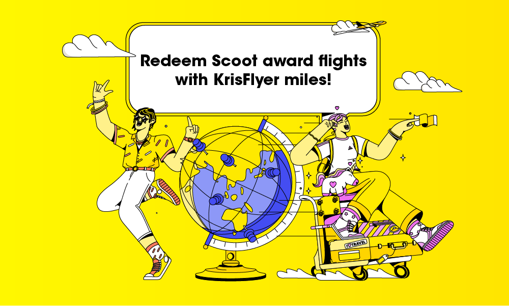 Scoot Launches New KrisFlyer Award Chart - Redeem KrisFlyer Miles for Free Flights!