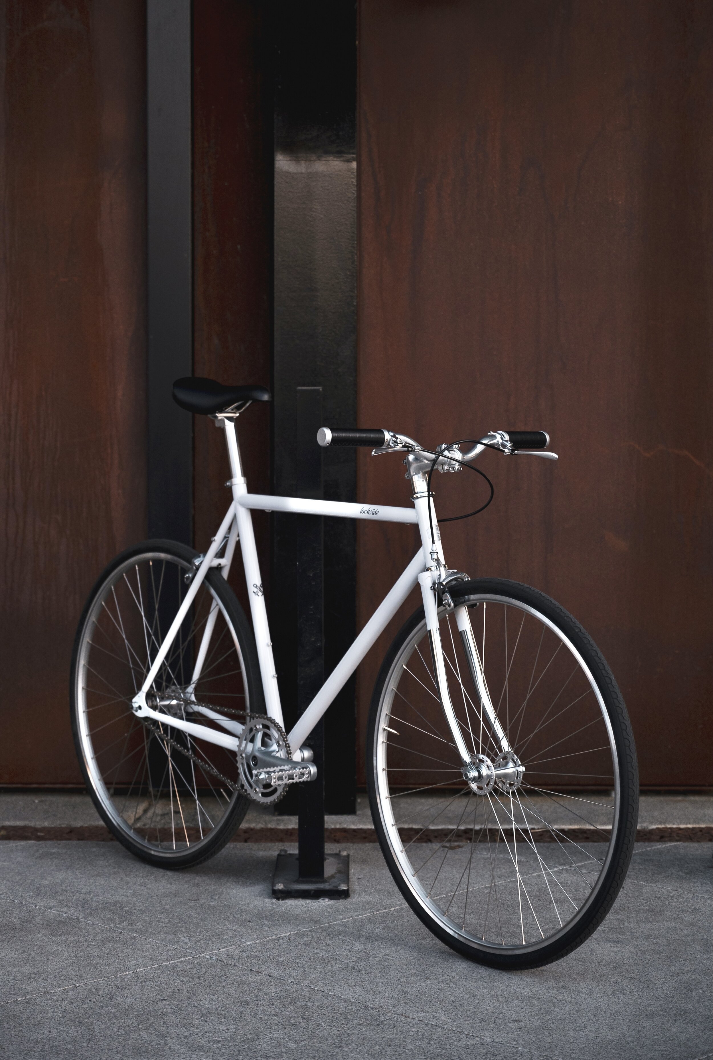 Single-Speed Bike - Riser Bar (White) — Lochside Cycles
