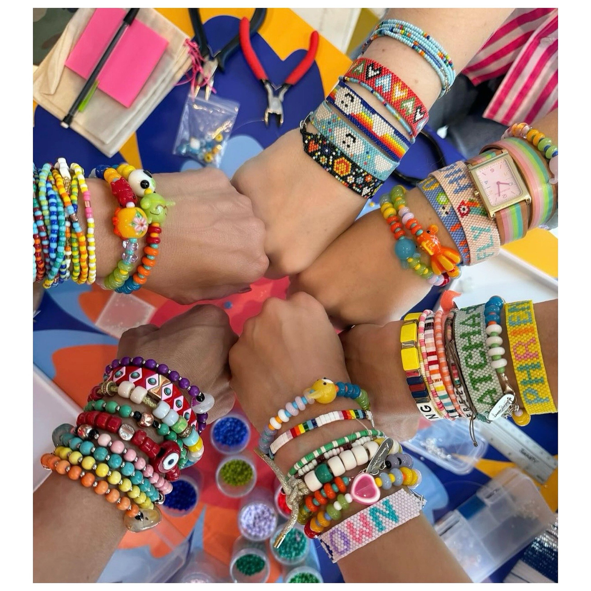 Join the club!  Shop @shopbunnyshapiro at @miramikatistudio #happyhouse, #chelsealondon.
146 Walton St, Lonon Uk.
.
.
.
#jewelry #jewellery #beads #rainbow #beadedjewelry #beadedjewellery #beadedbracelet #bracelets #braceletstack