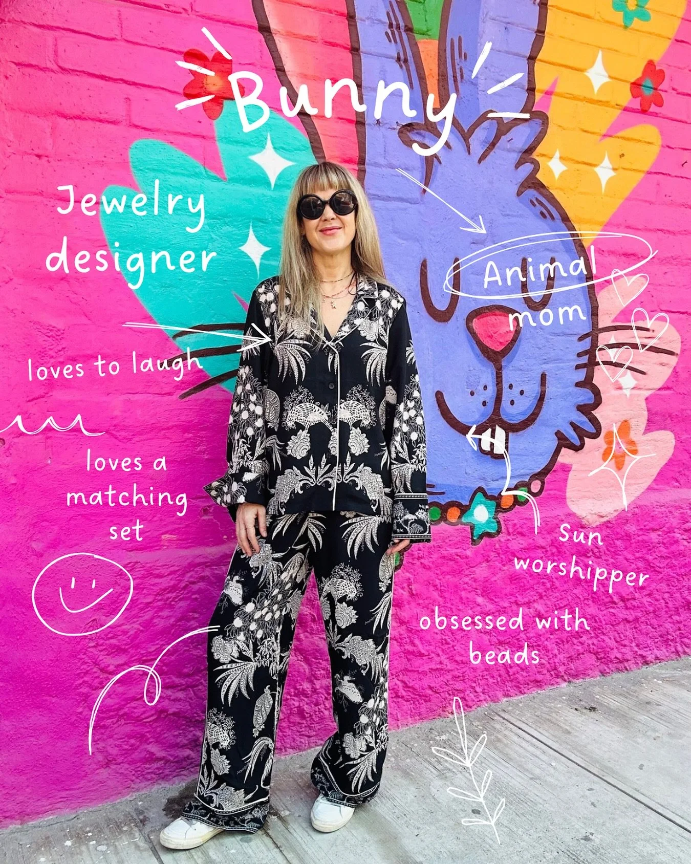 Hi, it&rsquo;s me Bunny!!!! 💎 🌈🏝️🩷🐰🫶🏻

#jewelrydesign #jeweleryshop #jewellery #beads #beadedjewelry #mexico #puertovallarta #jewelleryshop #happy #streetstyle