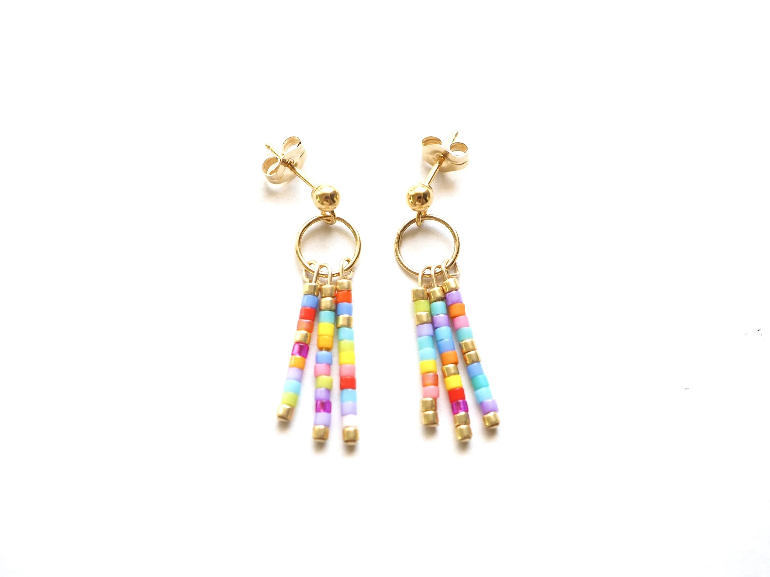 Sadie Mini Dangly Earring - Rainbow