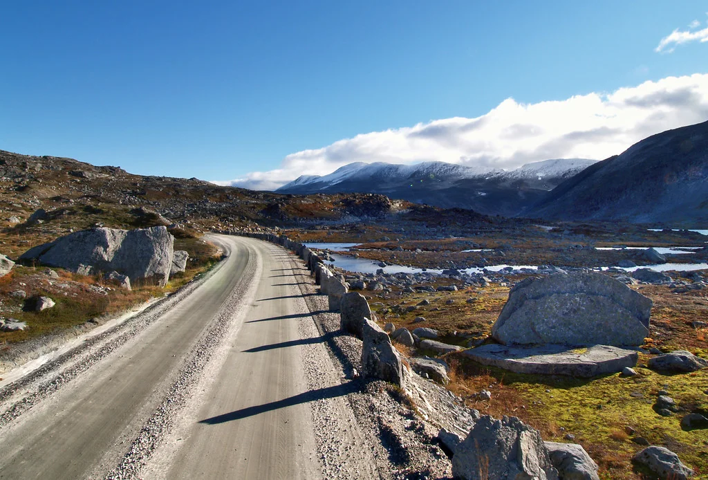 Strynefjellsvegen, October 12th. Photo by Werner Harstad / Statens Vegvesen.