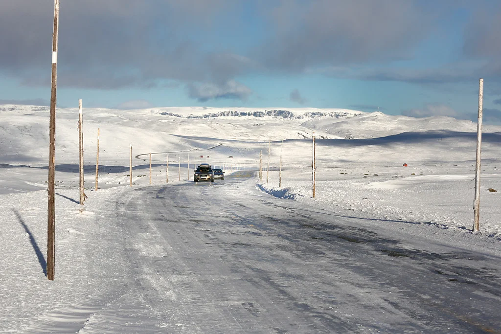Hardangervidda, October 27th. Photo by Sigmund Krøvel Velle / Statens Vegvesen.