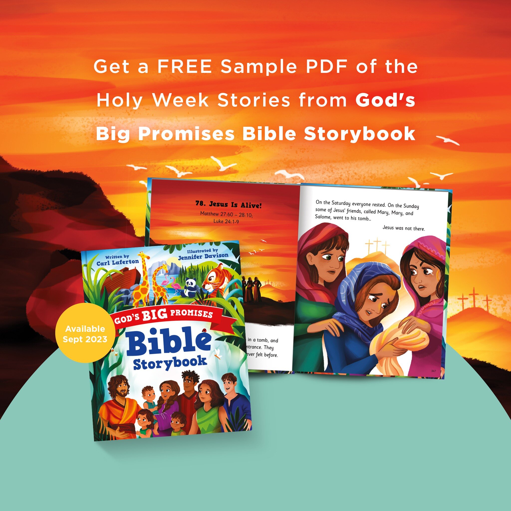 BIG NEWS.. for a limited time you can get a sneak peek inside 'God's Big Promises Bible Storybook'.
Follow the link in my bio to download a sample PDF of the Easter section of the Bible Storybook to use for family devotions leading up to Easter Sunda