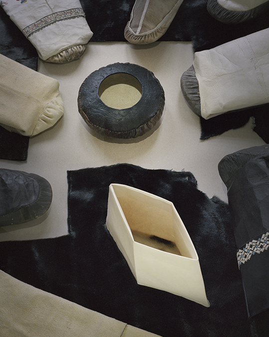 Sewing knowledge — Simón Ballen Botero, Sara Marie Lyberth, Johanne Markussen &amp; Hanseenaaraq Petersen “Nukannguaq” Nuuk 2017 Photo: ©Émile Barret / Hors Pistes