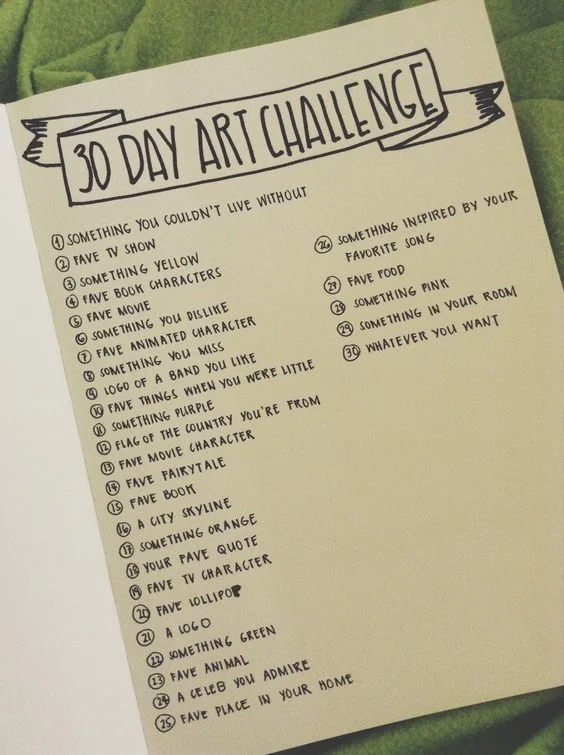 30DayDrawingChallengeList
