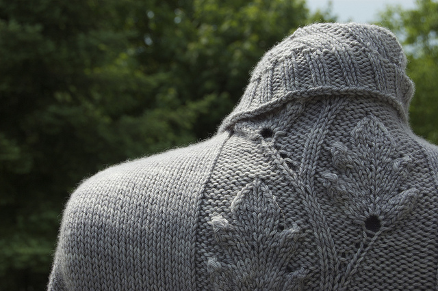 My creature comforts cardigan that I knit in Late Spring of 2012.