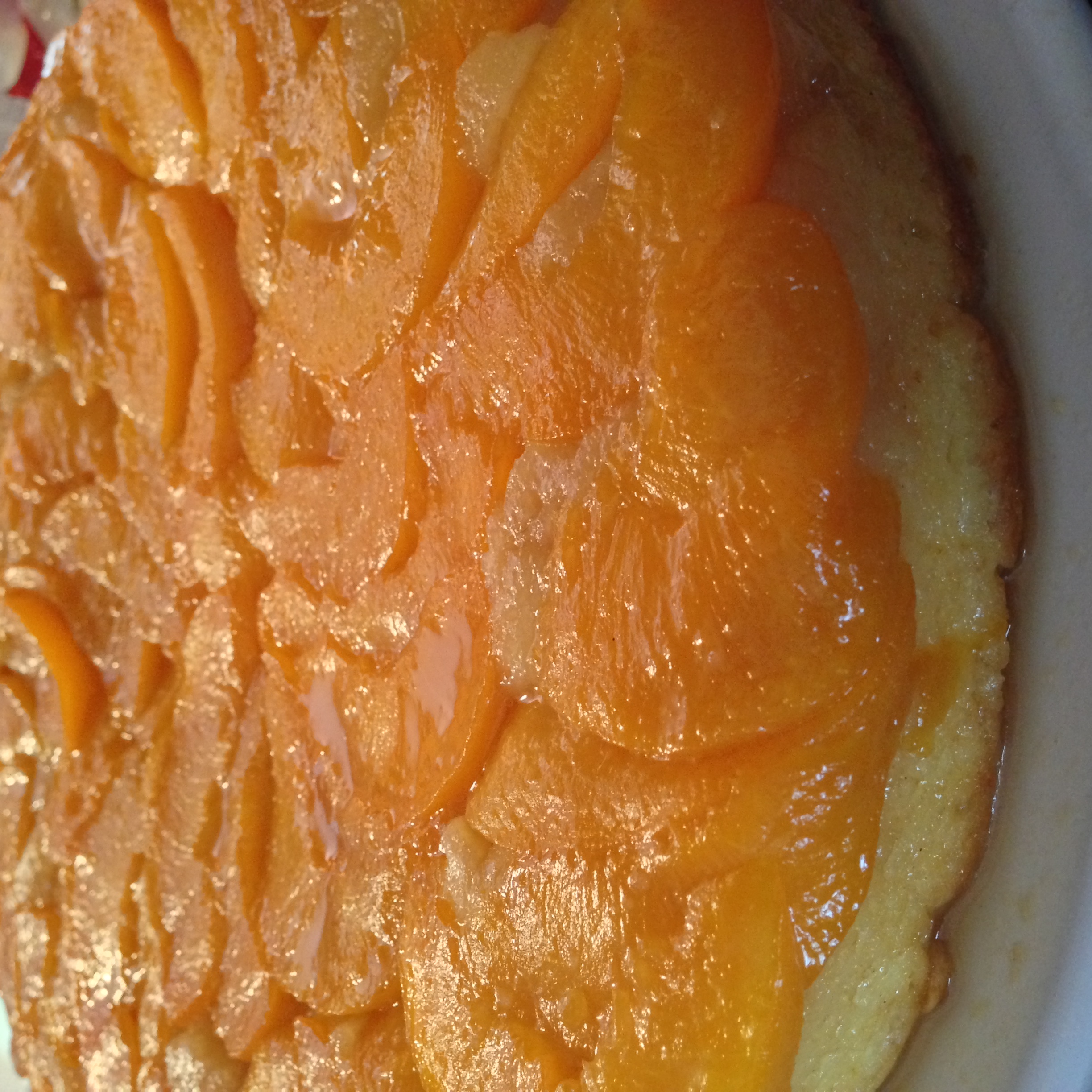 Our upside down peach cake ... an interpretation of a recipe by smitten kitchen.