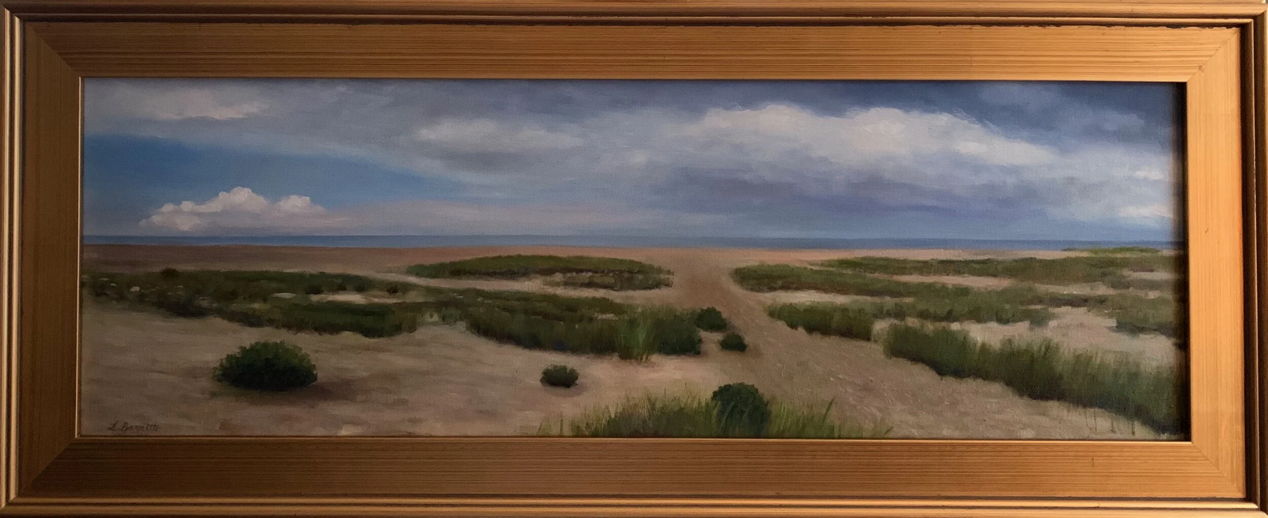 "Panoramic Beach Scene, Sandy Hook"