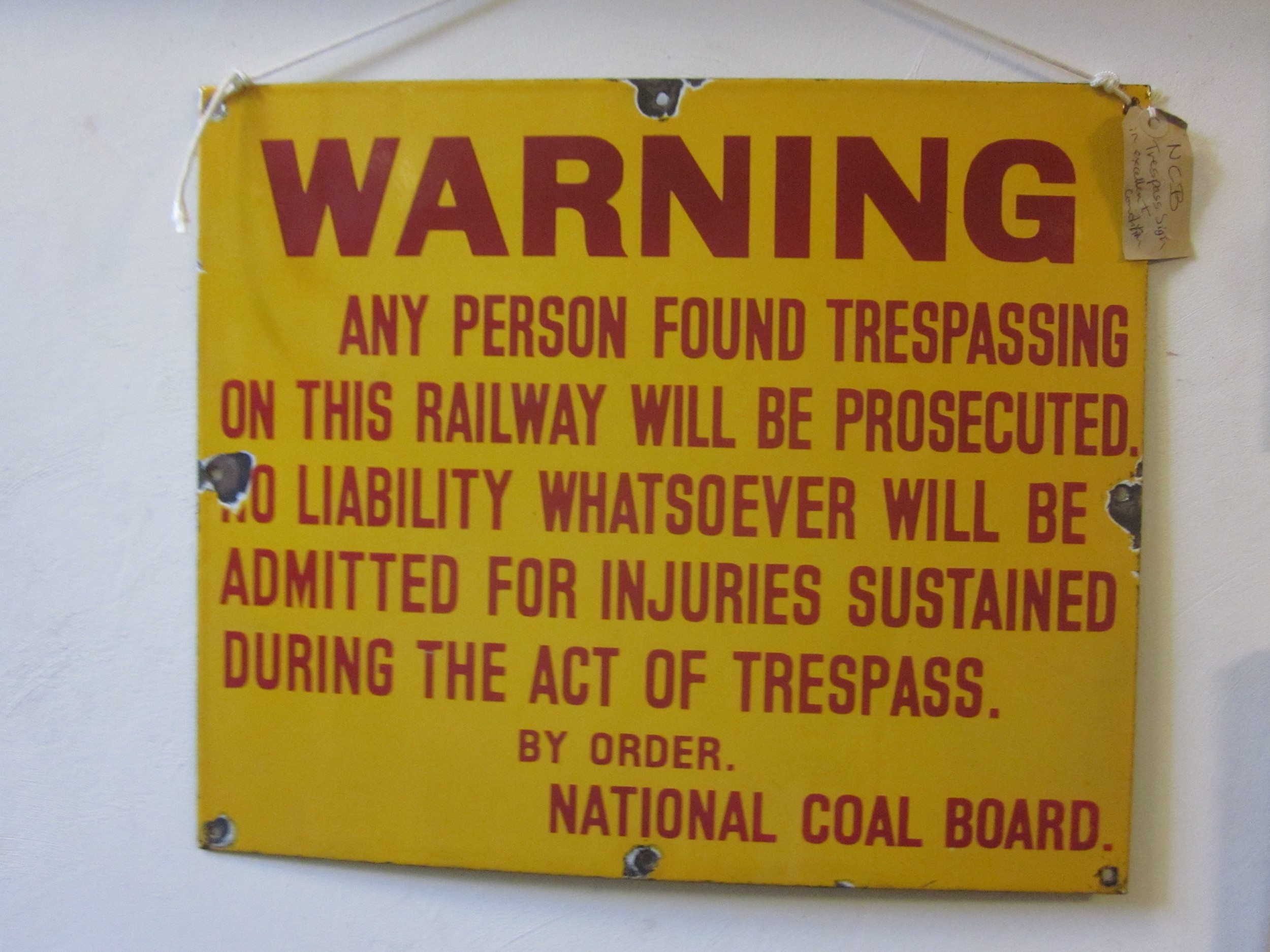 NCB Trespass Sign