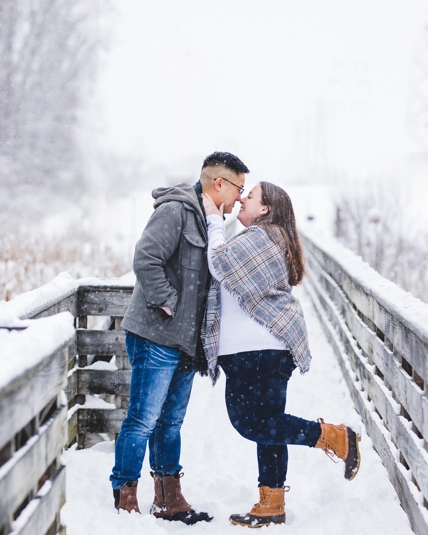 First Engagement Session of 2024 and its a SNOWY ONE?! Yes please!!