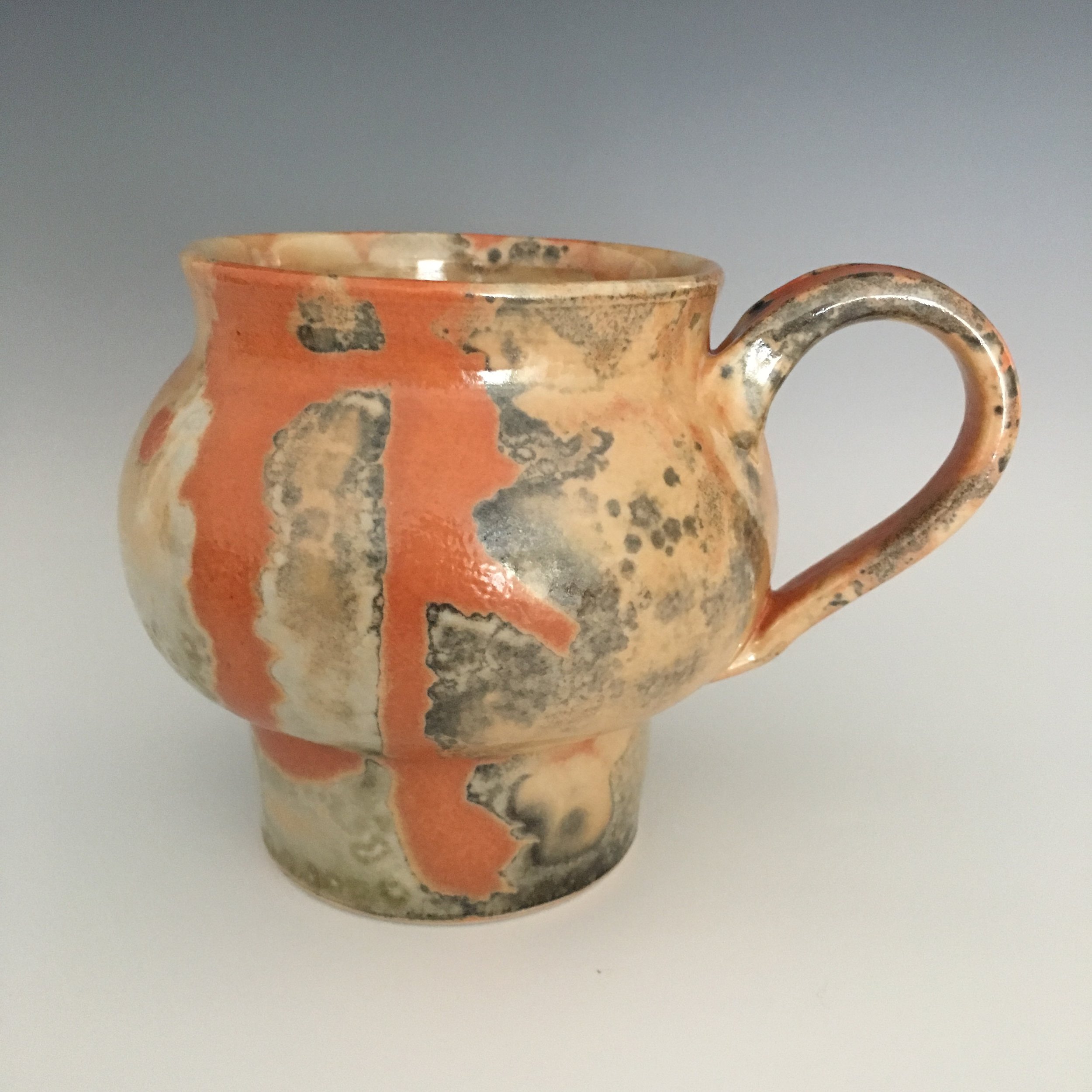 Shino mug with wax resist