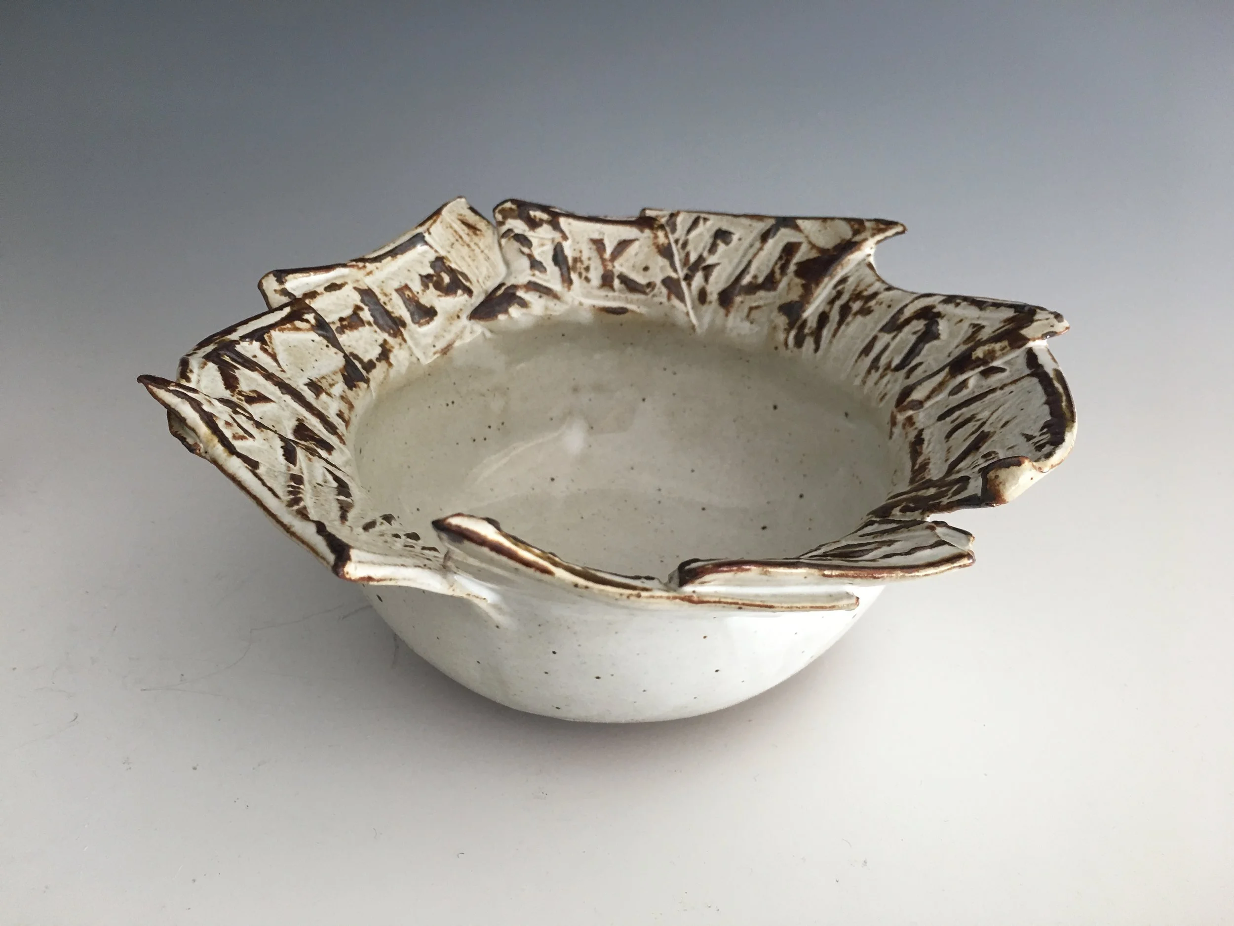   Greek Inspired Bowl    Hand Built Stoneware Serving Bowl. small    
