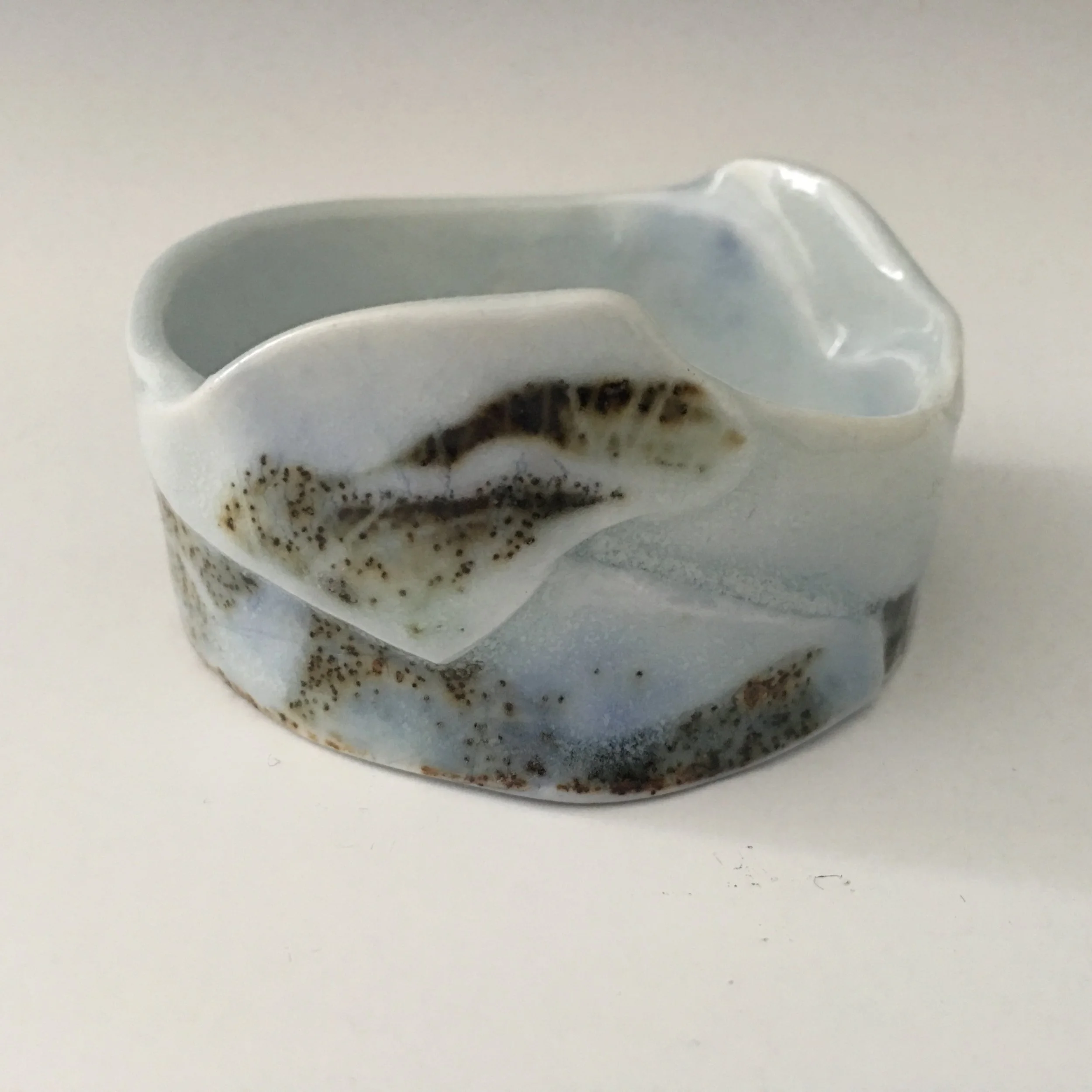inlaid porcelain bangle bracelet
