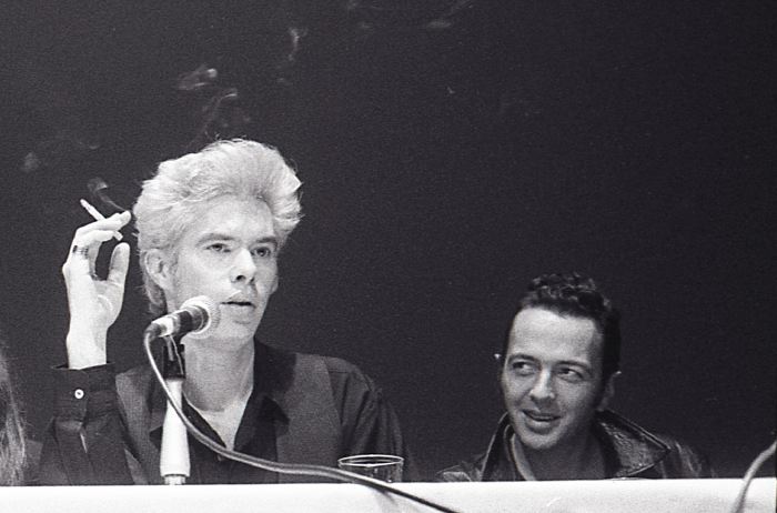 Jim Jarmusch & Joe Strummer, Mystery Train press conference NYFF 1989