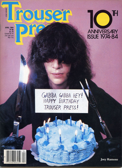 Joey Ramone, Trouser Press Cover - April 1984 - Photo © GODLIS