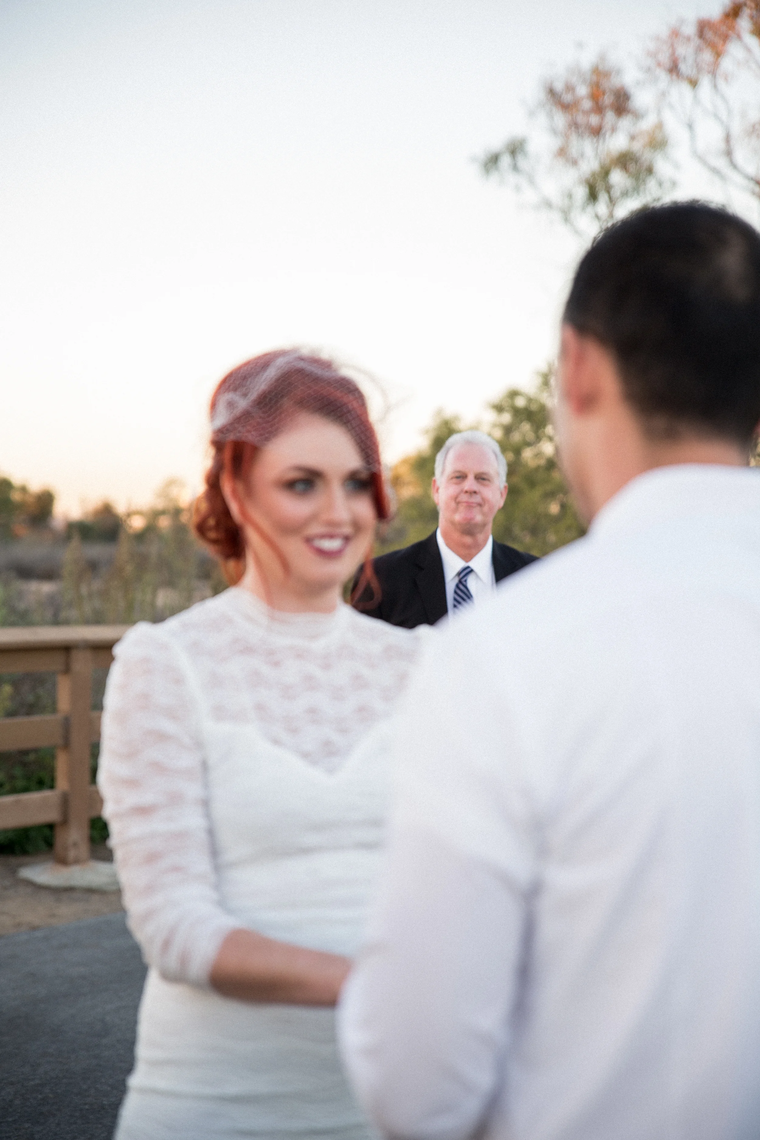 Father watching his daughter get married!
