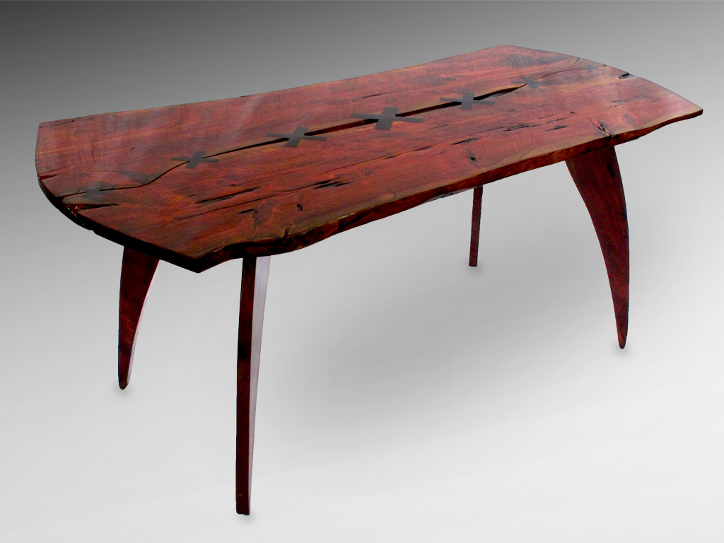 Wabi X-Stitched Live Edge Table I Cedar, Wenge 70"x33"x30" $3200