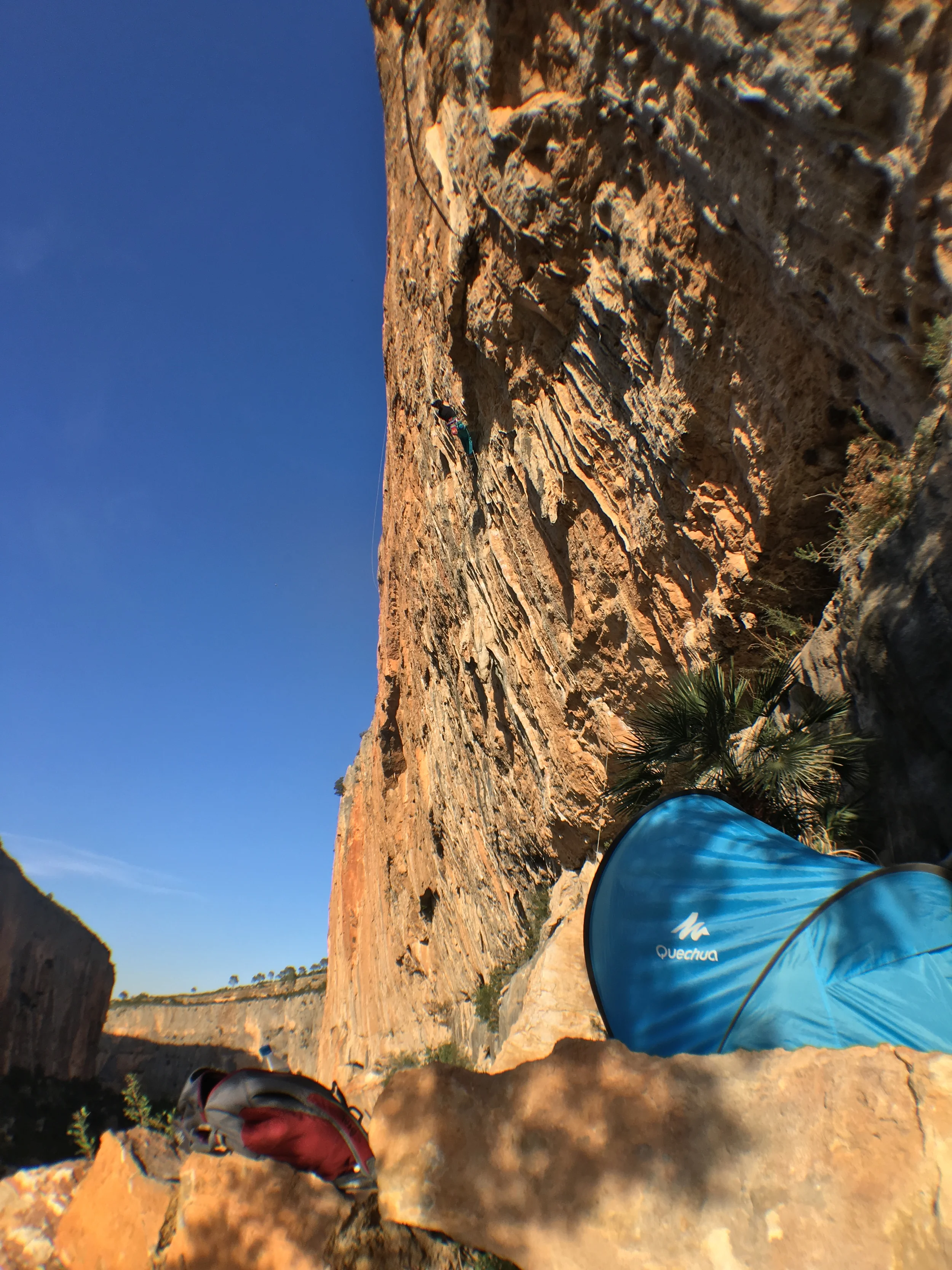 I posted this on Instagram also but worth mentioning again: there's a tiny baby in that little pop-tent with the grandmother. And the mum is up crushing a hard route....after the dad had run laps on it all day. Awesome.