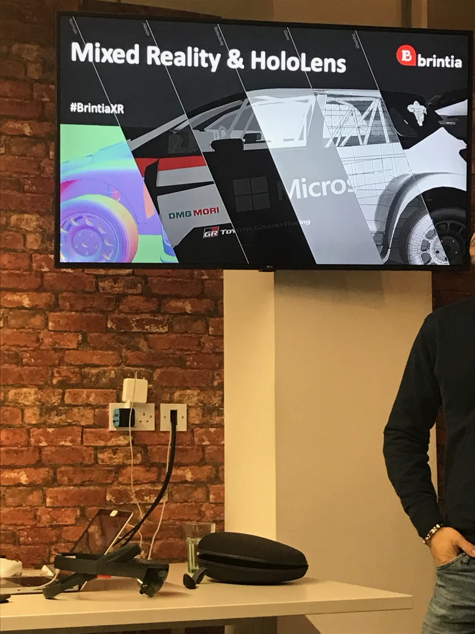 Spot the Hololens at bottom