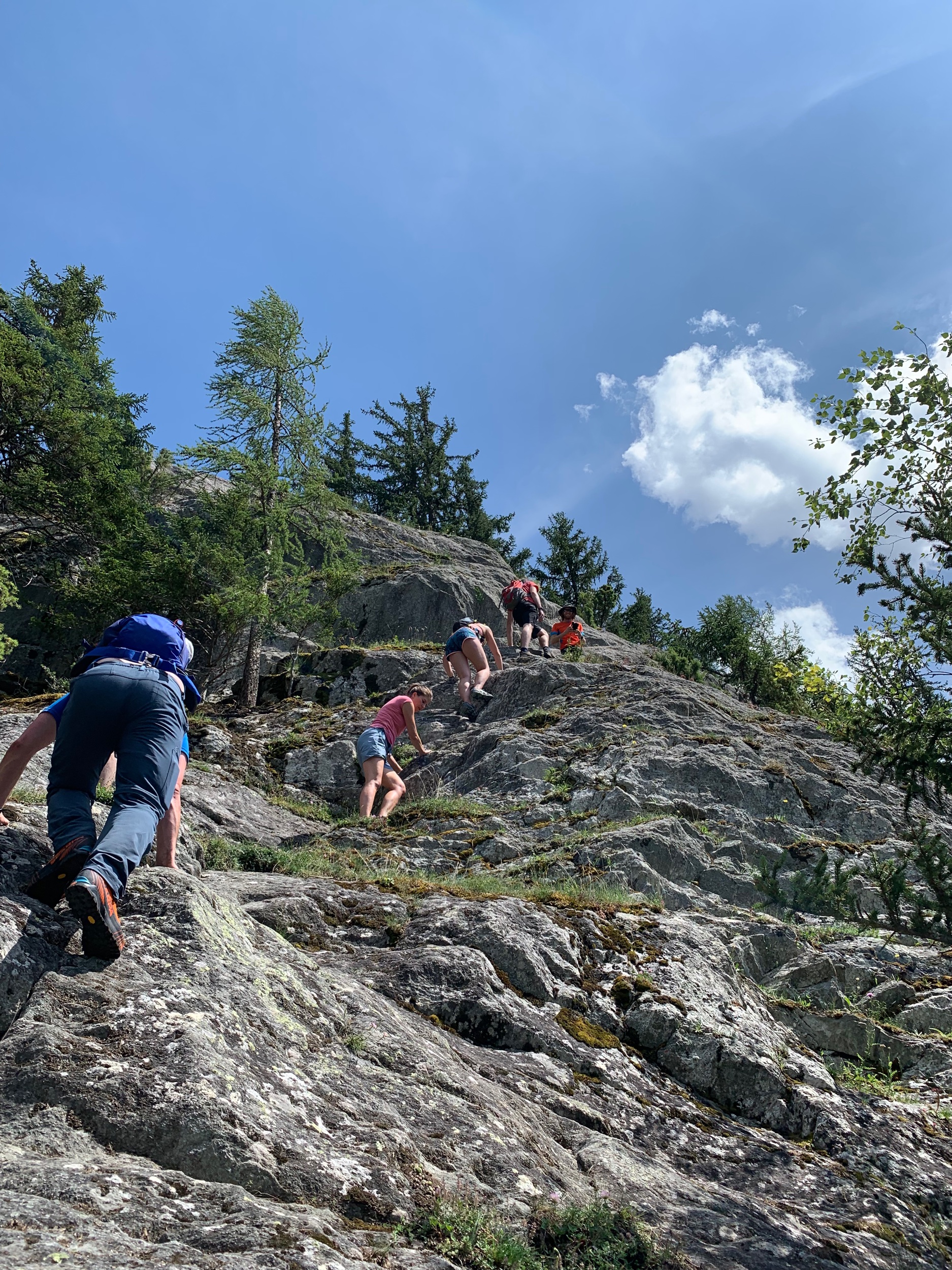 Just a social scramble up a hill with friends