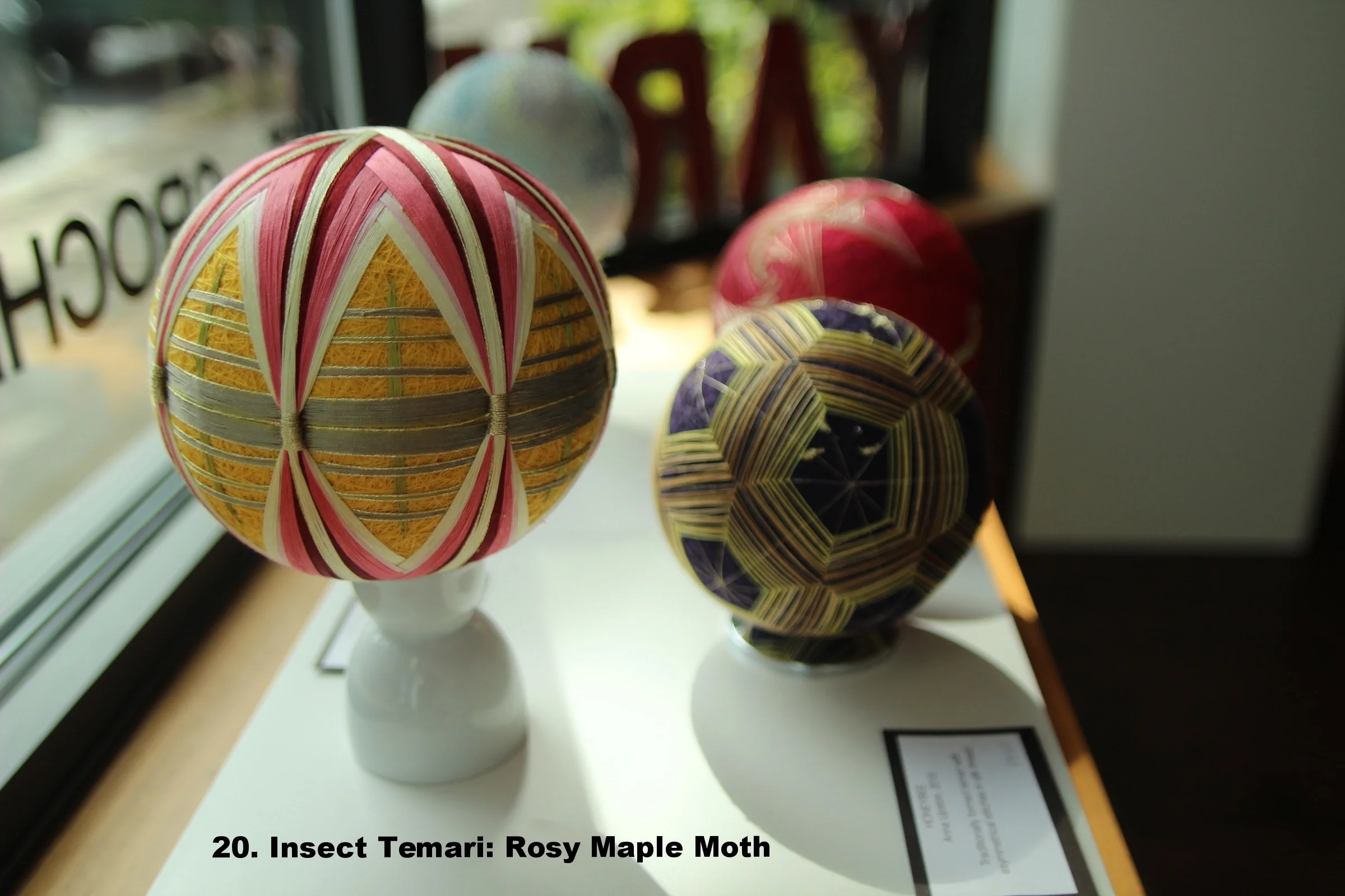 Insect Temari, Ruby Winged Moth, 2015