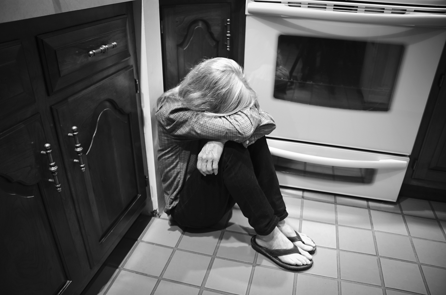 Sometimes she'll get stuck, like time has frozen her. It can go on for hours if no one finds her.