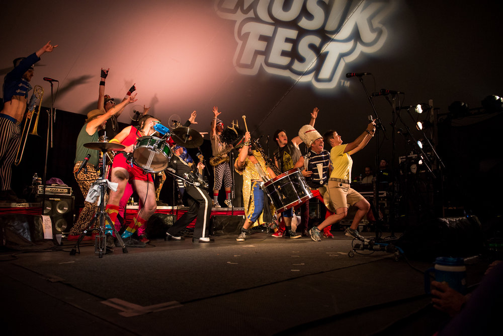  The band March Fourth performing at Summer Music Festival &nbsp;Musikfest, August 2016 in Bethlehem, Pennsylvania.  Volksplatz. 