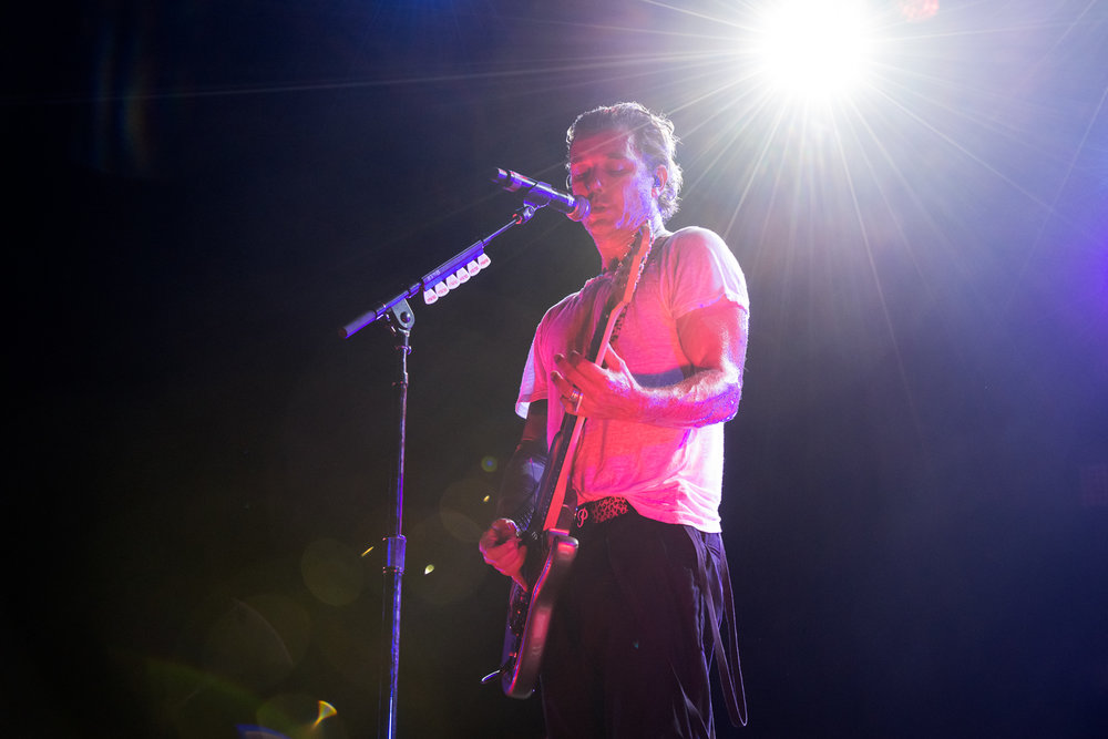  Bush frontman Gavin Rossdale performing at Summer Music Festival &nbsp;Musikfest, August 2016 in Bethlehem, Pennsylvania.  Sands Steel Stage. 