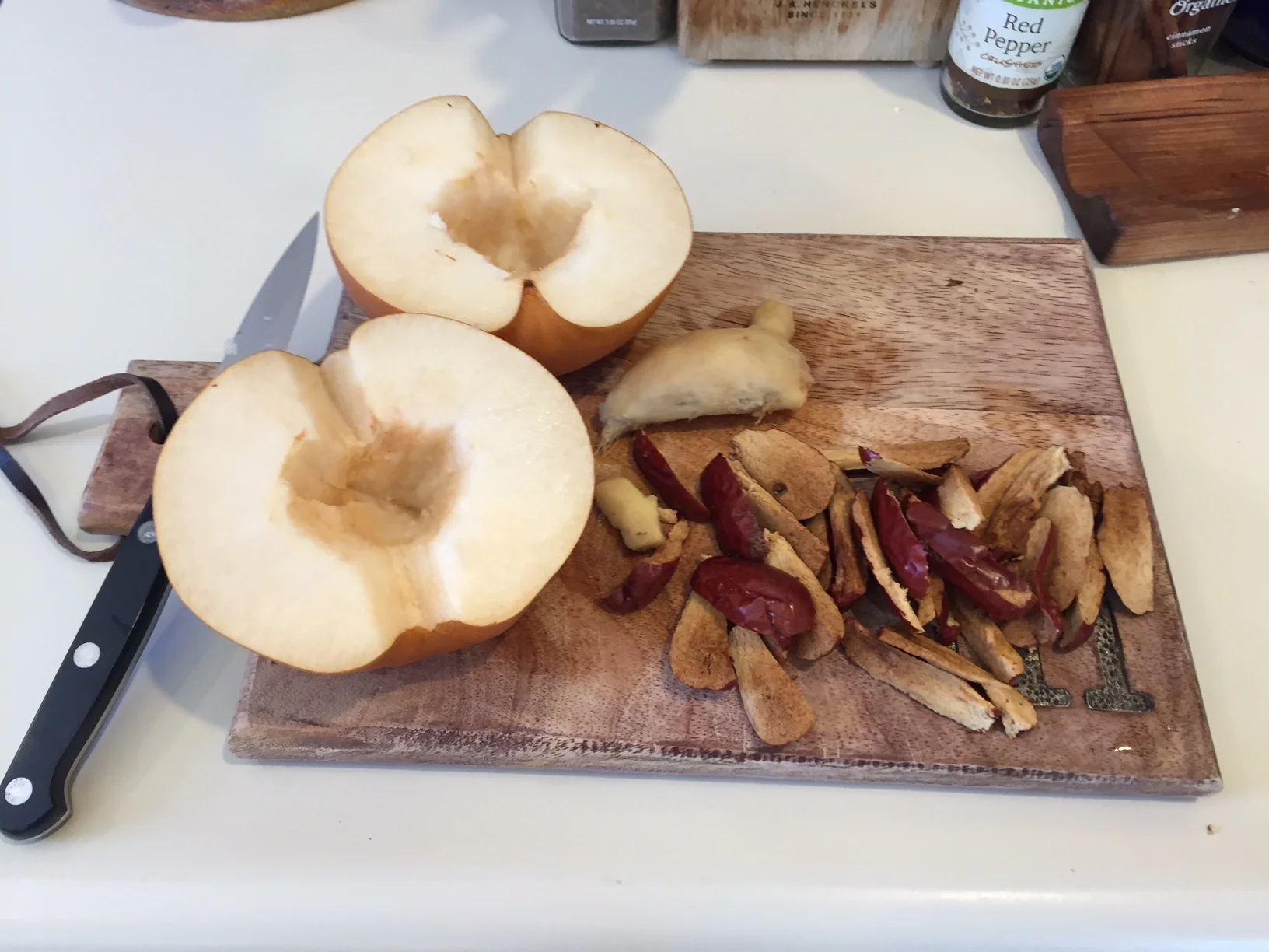 Ingredients after preparation