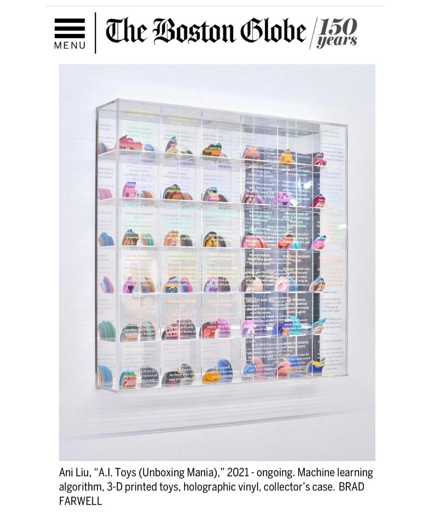 Happy to share that an exhibition I am in, 𝘼𝙩 𝙋𝙡𝙖𝙮 has been reviewed by The Boston Globe @bostonglobe 

Grateful to be showing alongside artists Aimee Koran @aimeekoran , Angela Washko @angelawashko , Ellie Richards @ellieinthewoods , and Depar