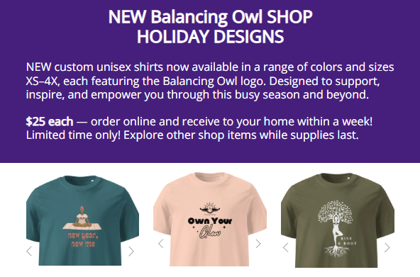 NEW Merch. for Holidays- limited time