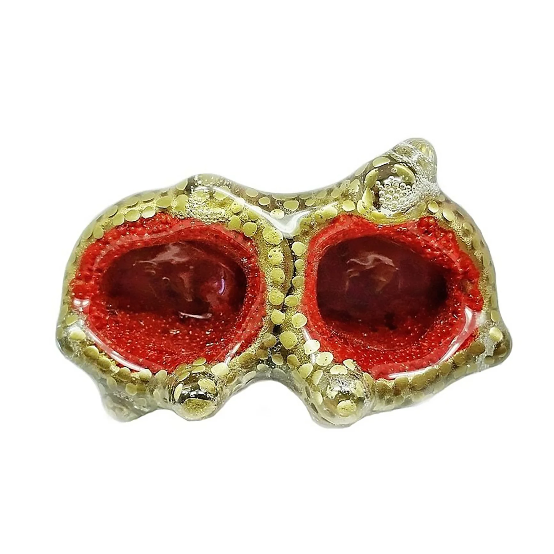 Gold Double Cupper Brooch with Red Mouths.jpg
