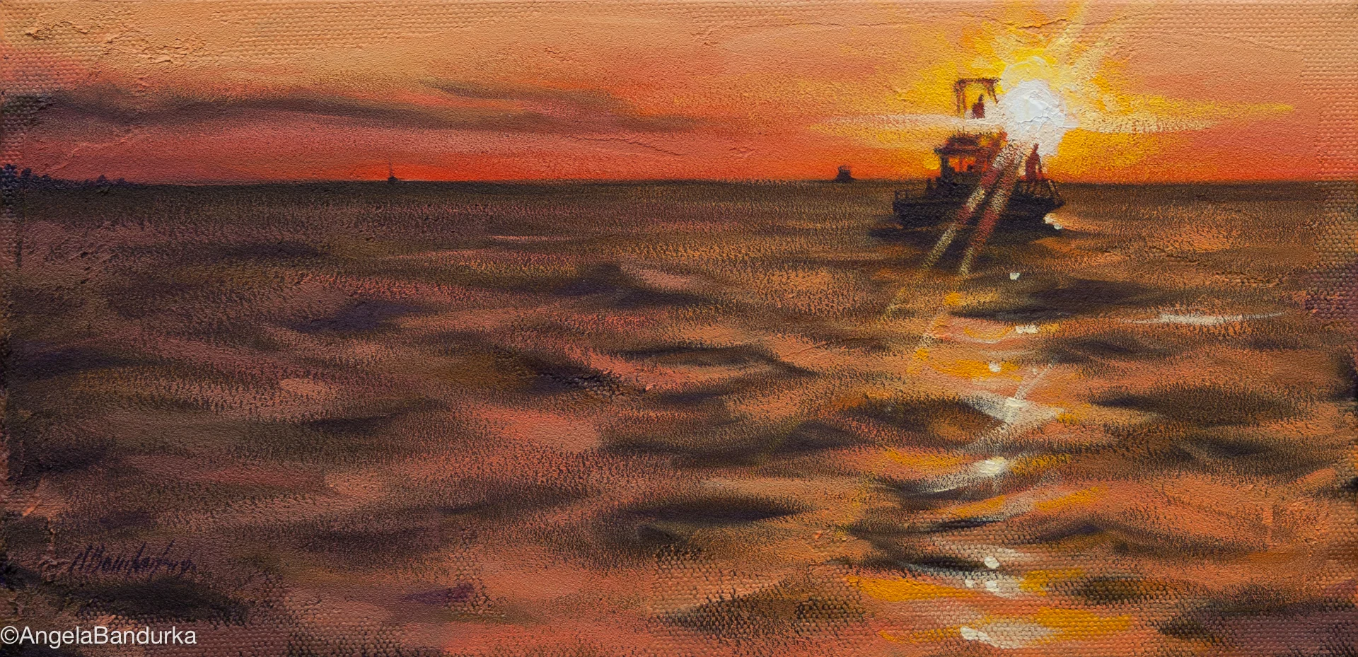 Evening Rays, acrylic on canvas