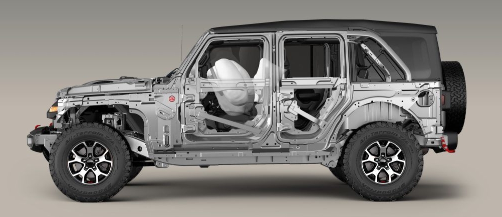 Cutaway of 2018 Jeep Wrangler Rubicon (JLUR)
